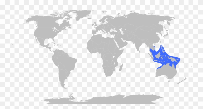 Sea Wasp Or Box Jellyfish Range Silhouette Cameo, Map - India And North Korea Map Clipart