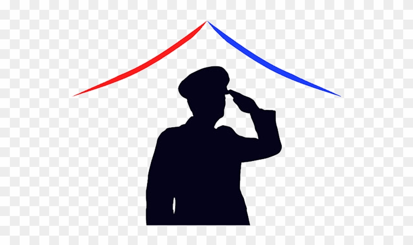 Begin Again Transitional Services For Veterans - Veteran Silhouette Salute Clipart #4038453
