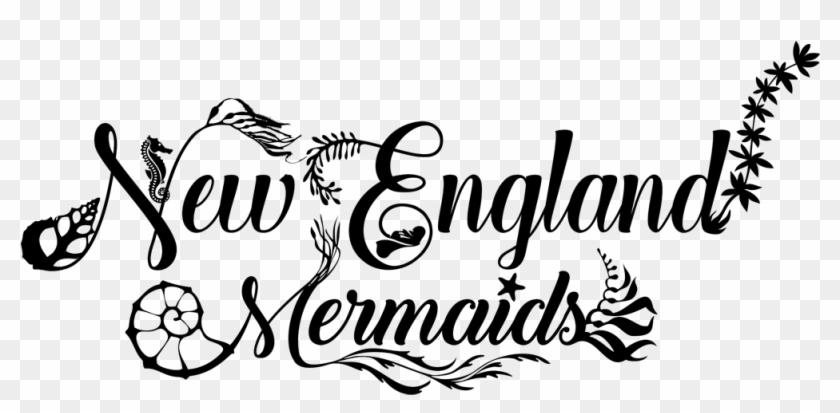 New England Mermaids - Calligraphy Clipart #4038559