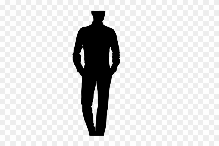 People Silhouette Clipart Tall Man - Scale Figure Silhouette Png Transparent Png
