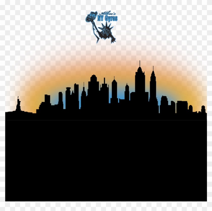 New York Time Square Silhouette Clipart #4038812