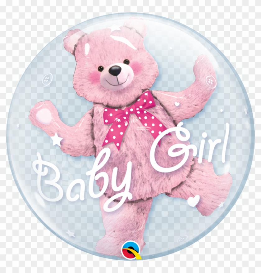 Baby Pink Bubble Qualatex Balloonatics Designs - Baby Pink Teddy Bear Clipart