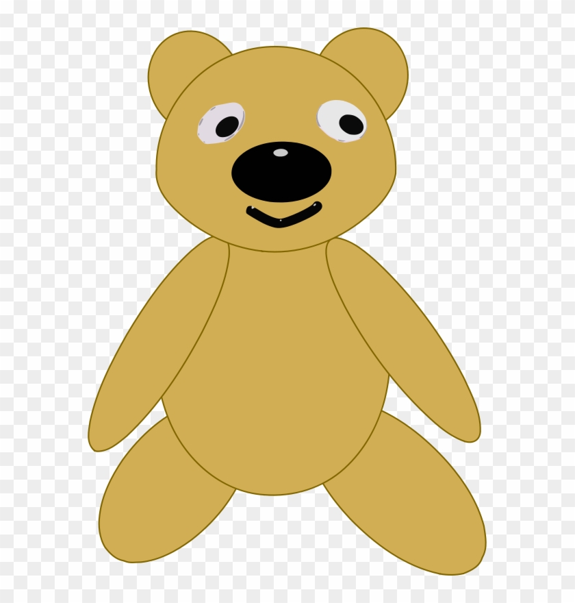 Teddy Bear Clip Art - Gambar Boneka Beruang Sederhana - Png Download #4039199