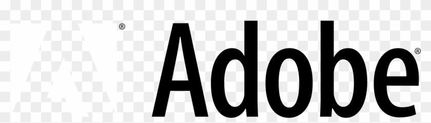 Adobe 01 Logo Black And White - Adobe Logo Transparent White Clipart