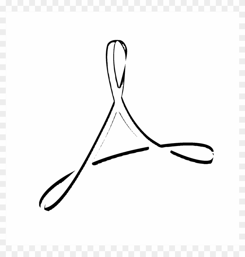 Adobe Acrobat Pro Logo Black And White - Adobe Acrobat Logo White Png Clipart