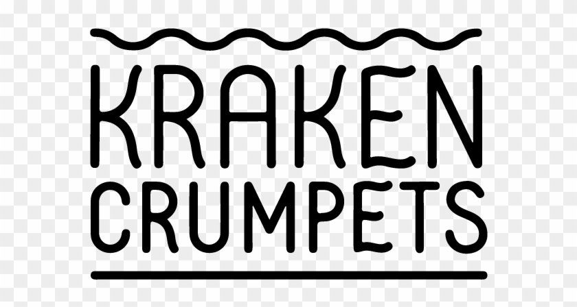 Krakencrumpets Logo S Fit=595,595 - Black-and-white Clipart #4040935