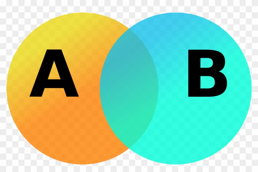 1280px Venn Diagram Ab - Compare And Contrast Transparent Clipart