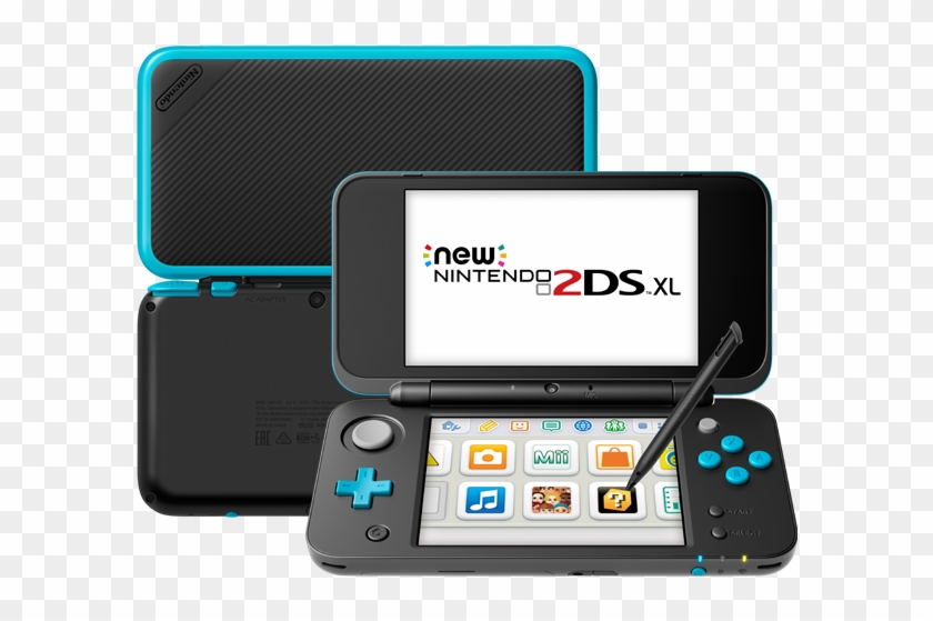 New Nintendo 2ds Xl - New Nintendo 2ds Xl Black And Turquoise Clipart #4042879