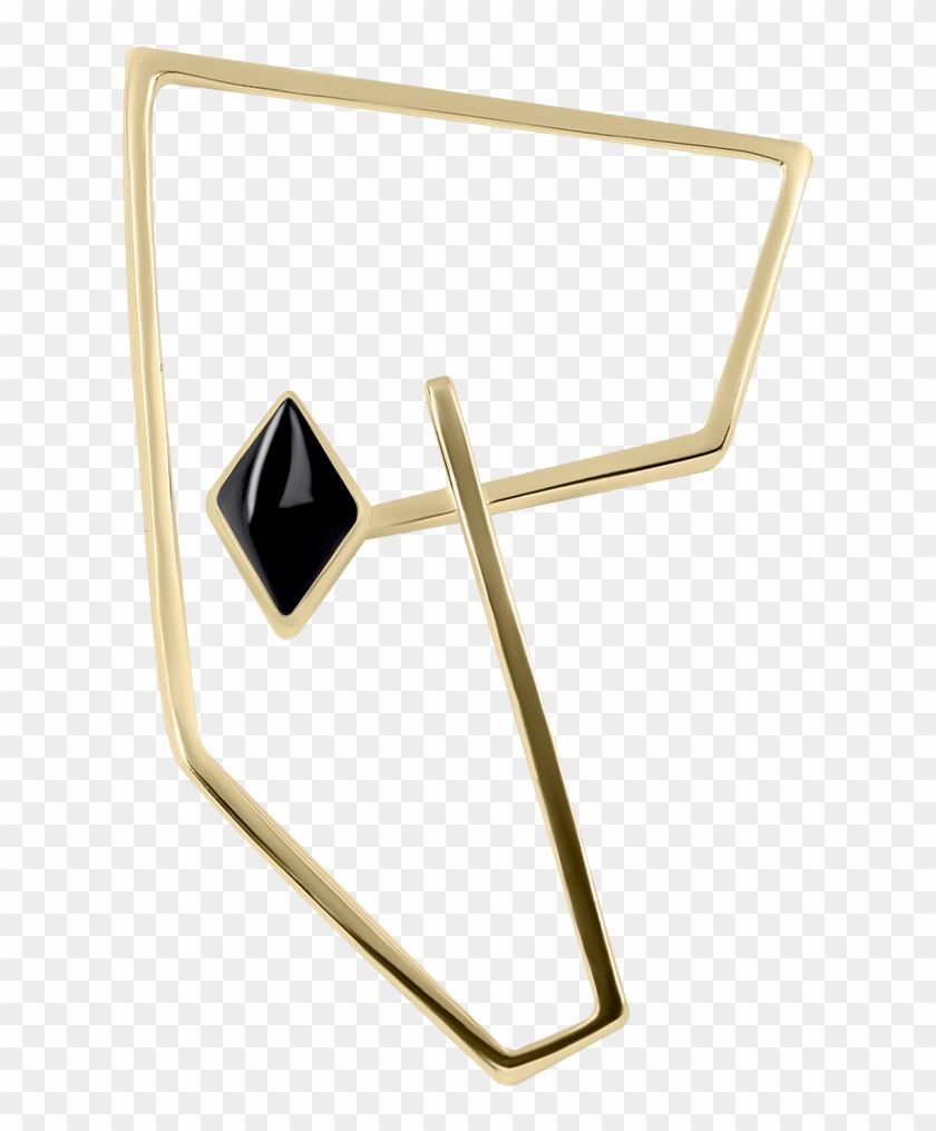 Supra Earrings, Gold L Black $107 $153 - Triangle Clipart #4043414
