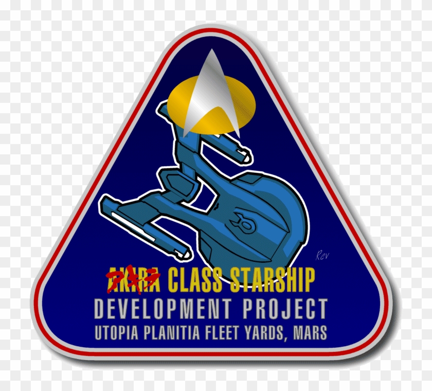 The Akira-class Starship Entered Service In 2355 And - Star Trek Ship Patch Clipart