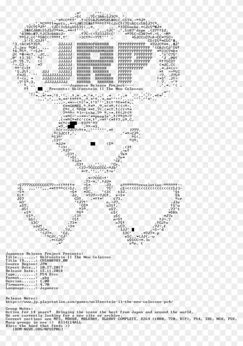 Wolfenstein - Ii - The - New - Colossus Jpn Ps4-jrp - Illustration Clipart #4044146