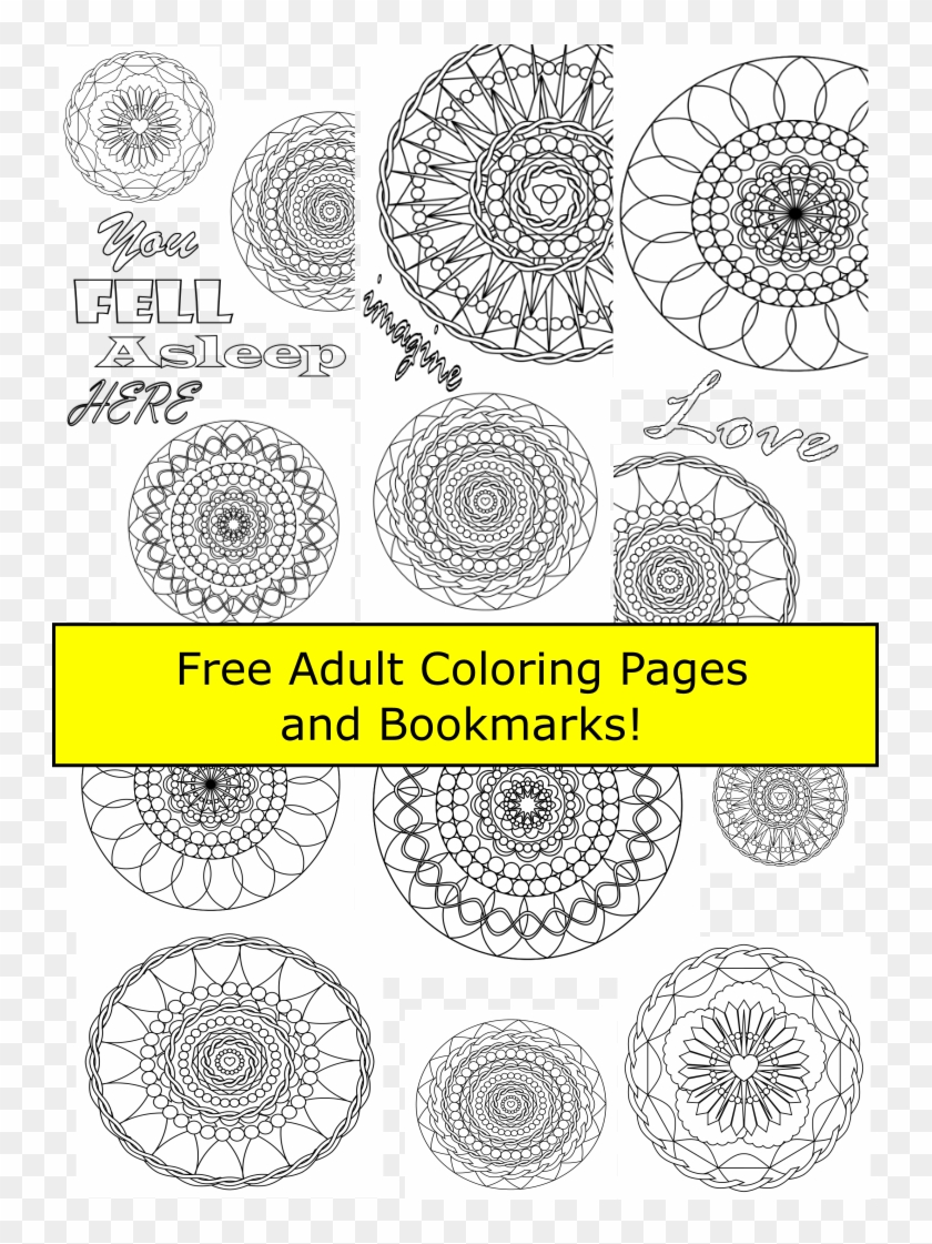 Free Adult Coloring Pages And Bookmarks - Circle Clipart