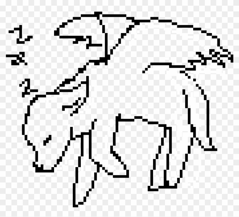 Sleeping Dog Base - Line Art Clipart