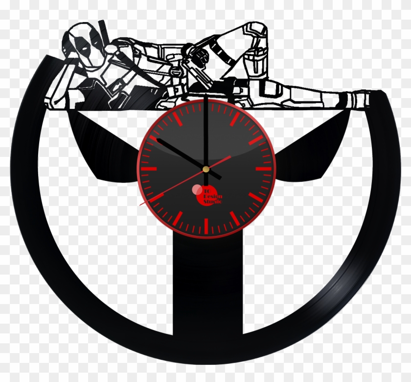 Deadpool - Deadpool Record Clock Clipart #4045858
