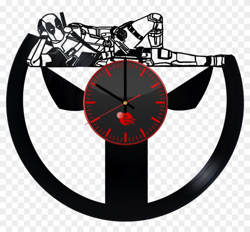 Deadpool - Deadpool Record Clock Clipart