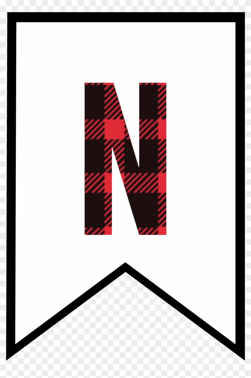 Click The Following Links To Print The Buffalo Plaid - Plaid Letter N Clipart #4045892