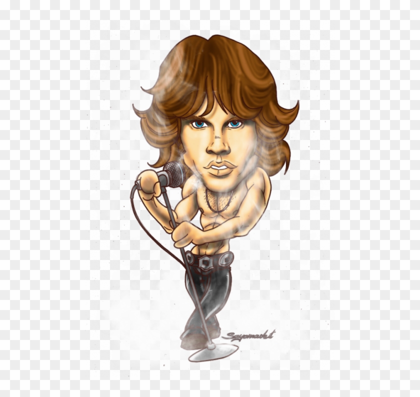 15 Alternative Fan Art Of Great Rock Bands Jim Morrison - Cartoon Drawings Of Jim Morrison Clipart