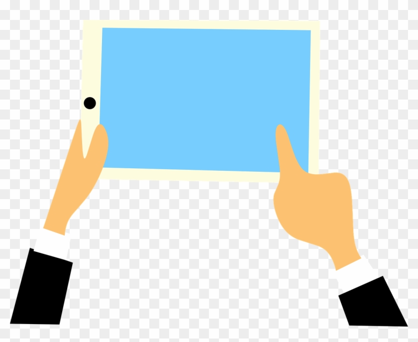 Tablet,technology,social Media,hands,taped,free Vector - Social Media Hand Png Clipart