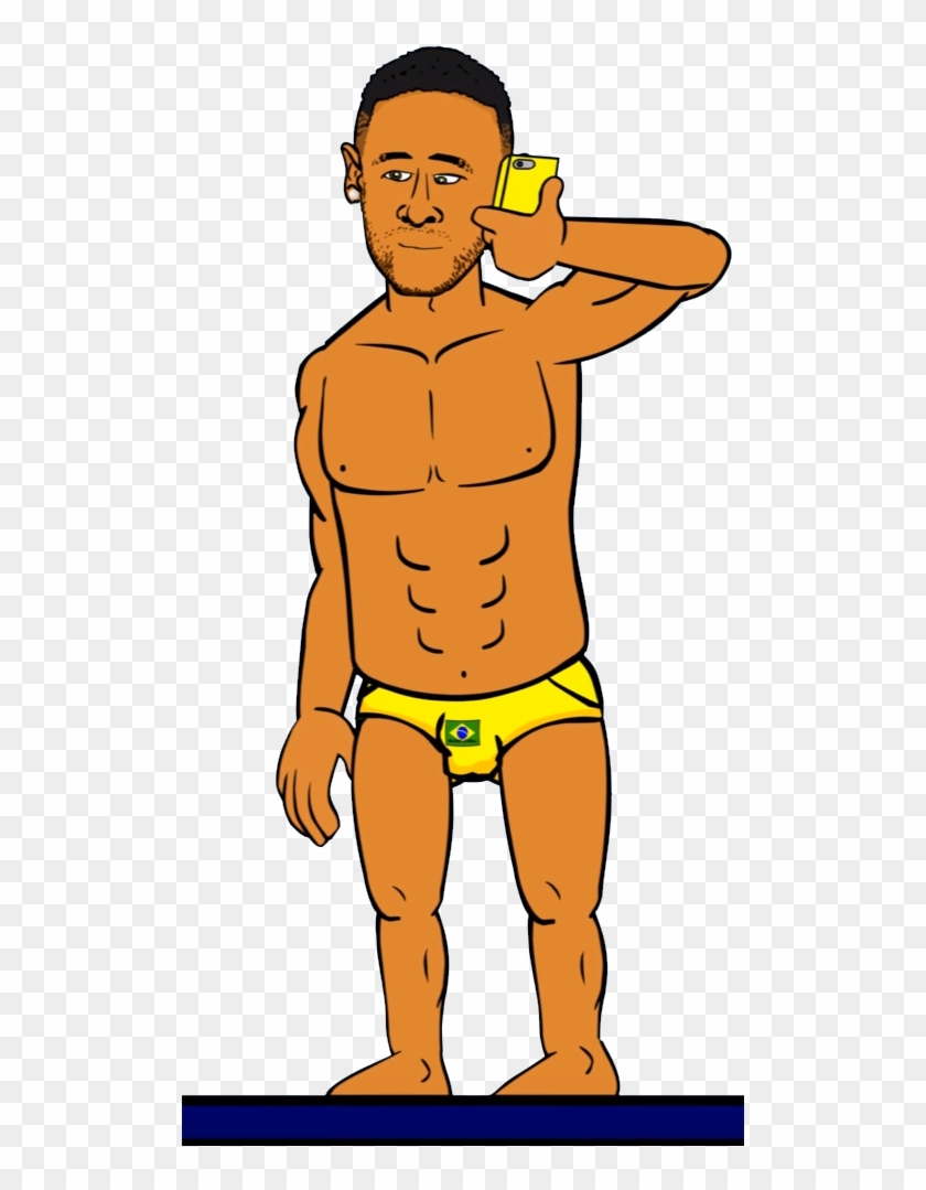 Neymar Cartoon Png , Png Download - Barechested Clipart