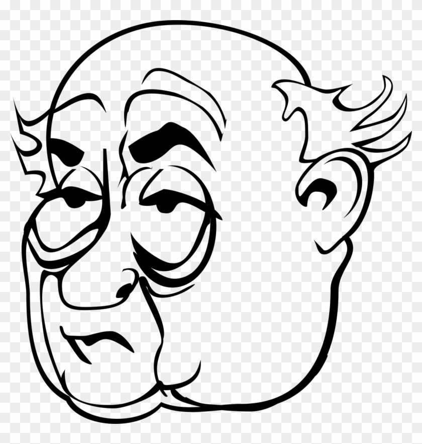 Face Head Male Man Old Man Png Image - Rosto De Velho Desenho Png Clipart #4047667