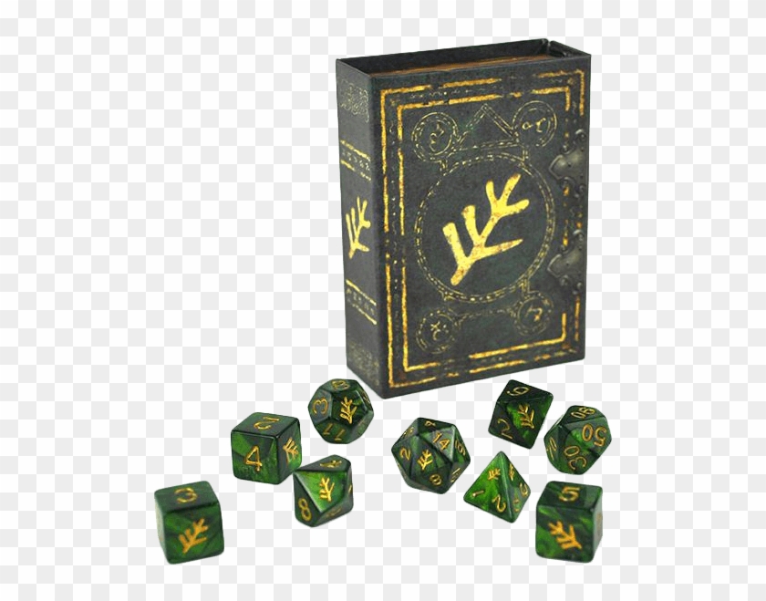 Elder Dice Green Lovecraft Elder Sign Polyhedral Set - Elder Sign Clipart #4047956