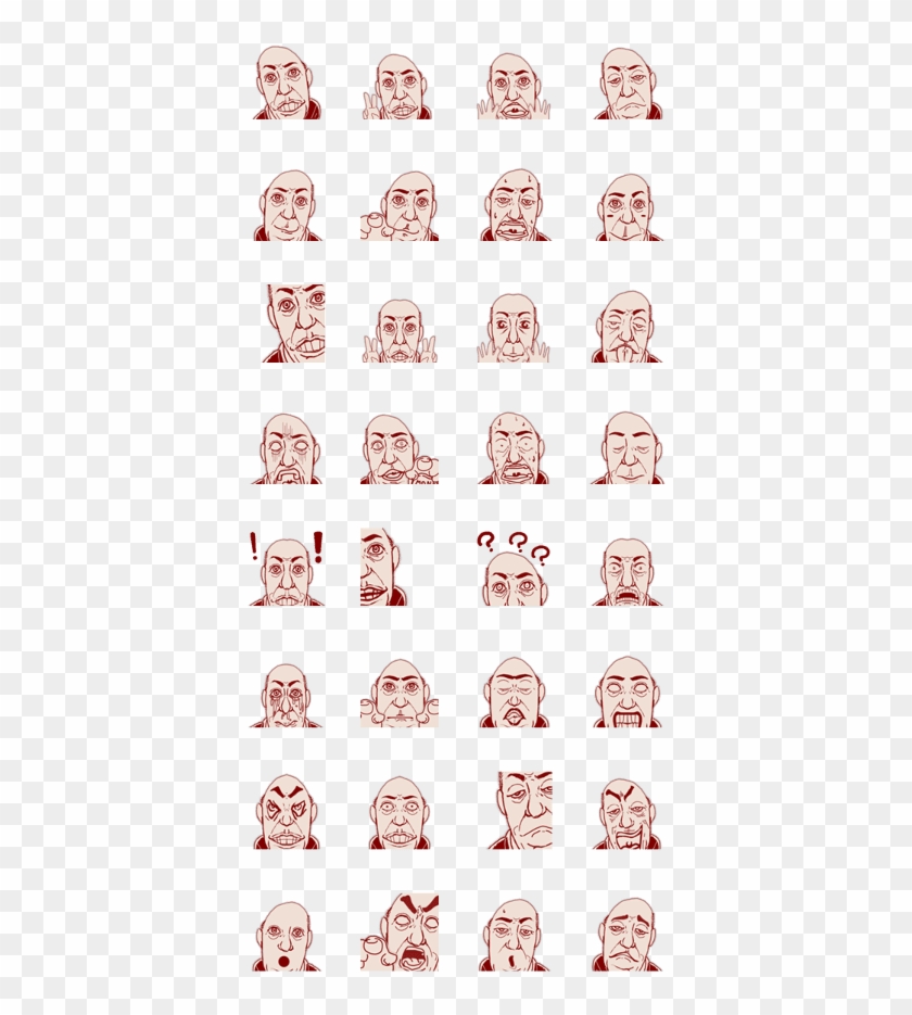 Old Man With A Great Face Sticker - Sketch Clipart #4048055