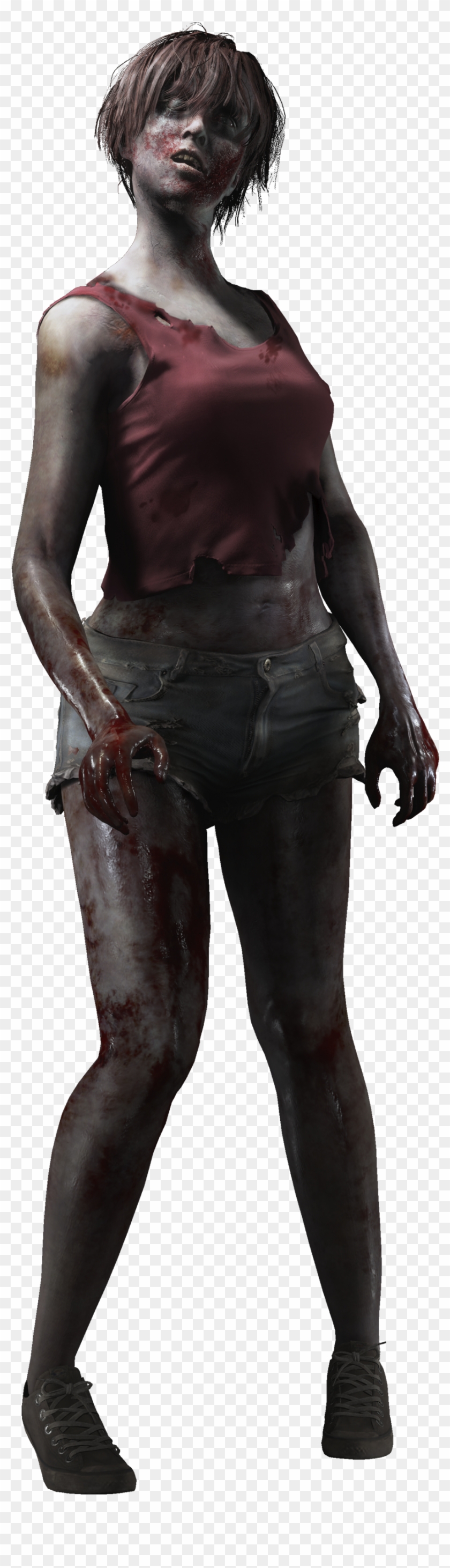 View Samegoogleiqdbsaucenao Zombie Waifu2 , - Resident Evil 2 Remake Female Zombie Clipart #4048438