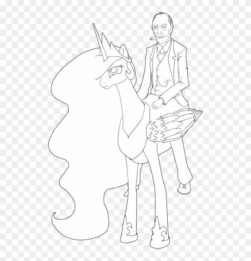 Monochrome, Not What It Looks Like, Princess Celestia, - Line Art Clipart #4048572