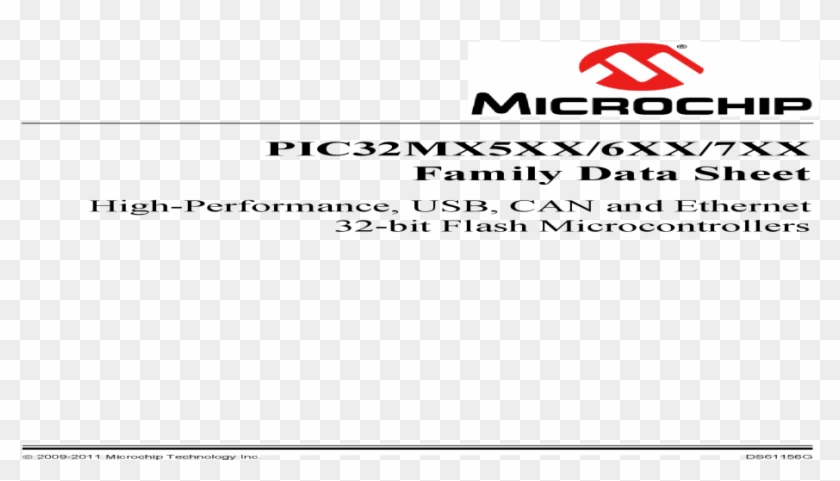 Pic32mx5xx/6xx/7xx Family Data 2009 2011 Microchip - Datasheet Clipart #4050317