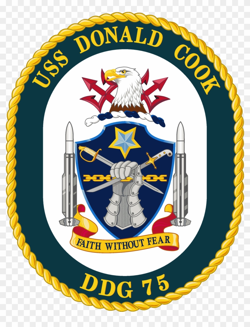 Uss Donald Cook Ddg-75 Crest - Uss Donald Cook Logo Clipart #4050404