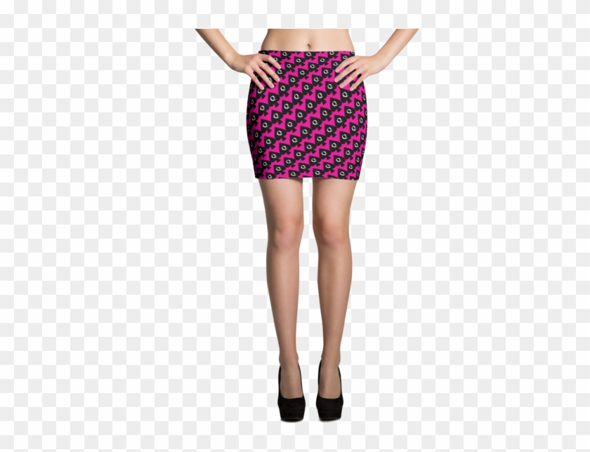 Sexy Hot Wife Mini Skirt With Queen Of Spades Motif - Skirt Clipart