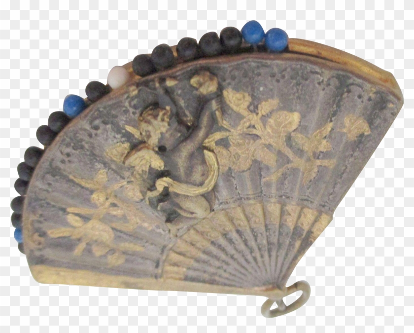 Thornhill Brass Pin Cushion Shaped Like A Fan With - Antique Clipart