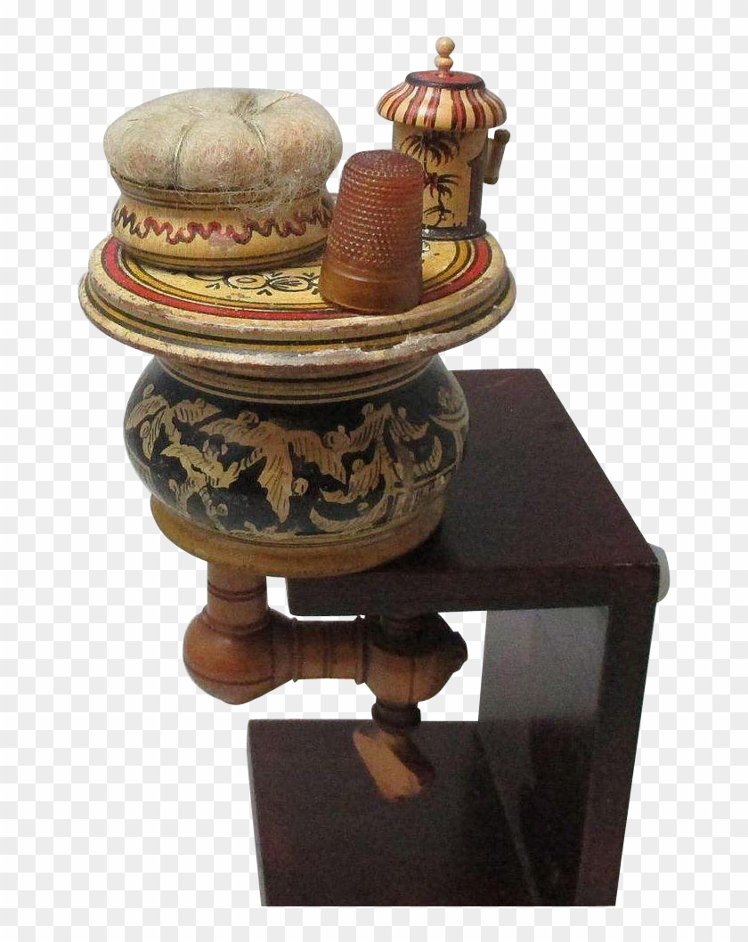 Century Chinoiserie, Etui Sewing Clamp Made From Boxwood - End Table Clipart