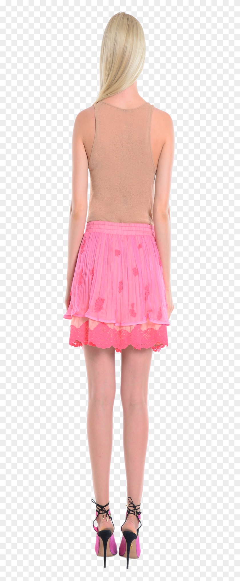 Cat Pink Skirt Cat Pink Skirt - A-line Clipart #4051381