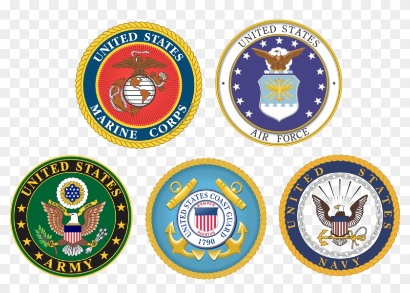 Shooting Up The Military - Branches Of Military Logos Clipart #4051839
