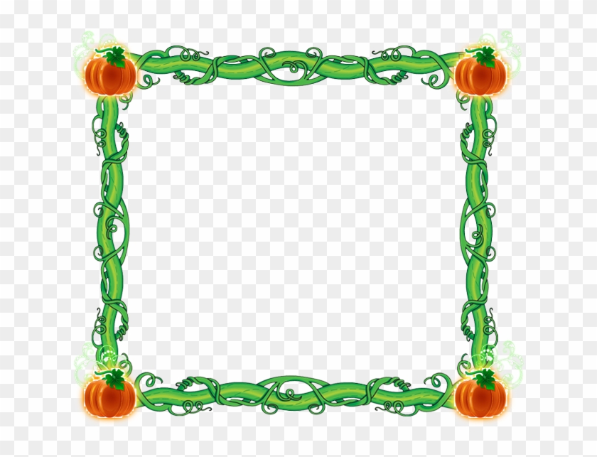 Pumpkin Frame Clipart - Pumpkin Vine Clipart - Png Download