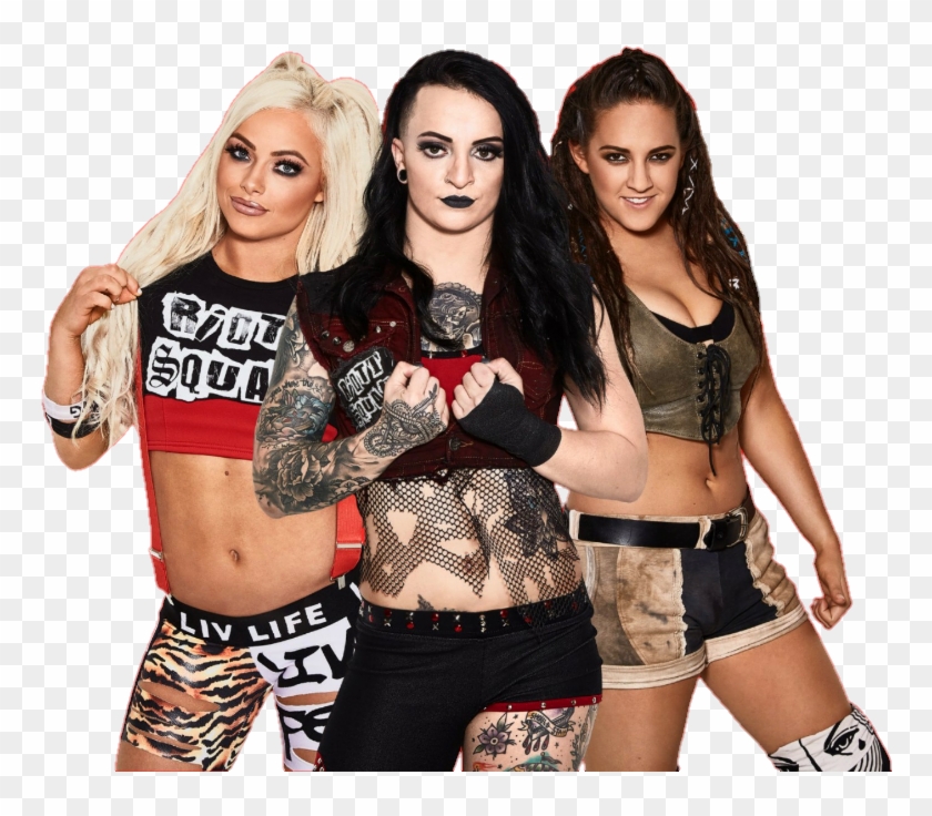 #wwe #riotsquad #rubyriot #livmorgan #sarahlogan - Wwe The Riott Squad Png Clipart #4052022