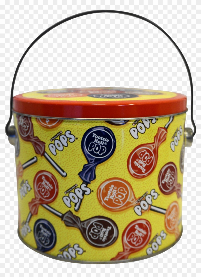 Tootsie Roll Pop Yellow Vintage Tin Pail Bucket 1997 - Coin Purse Clipart
