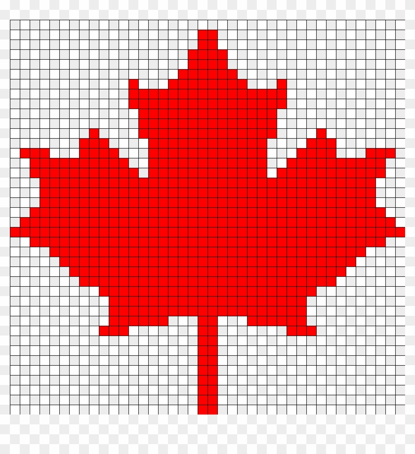 Canada Maple Leaf Perler Bead Pattern / Bead Sprite - Canada Flag Luggage Tag Clipart