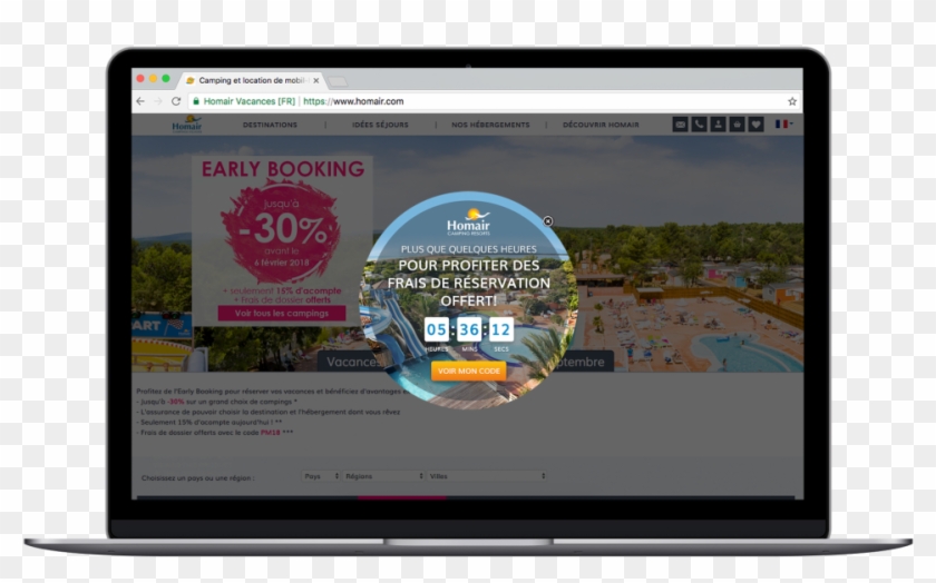 Homair Onsite Remarketing Example Using Countdown Timer - Led-backlit Lcd Display Clipart