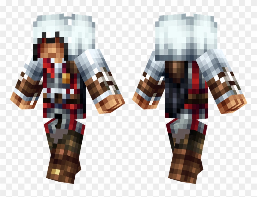 Ezio - Red Scarf Minecraft Skin Clipart
