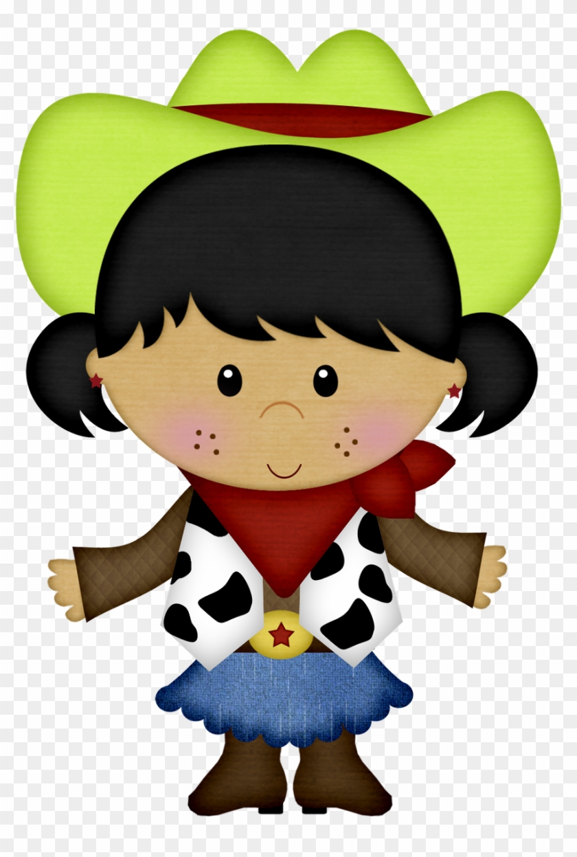 Vaqueros Animados Niños Clipart #4055677