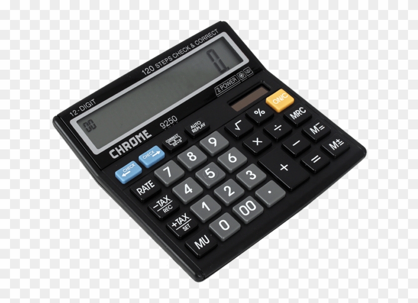 Chrome Calculator Black - Calculator Clipart
