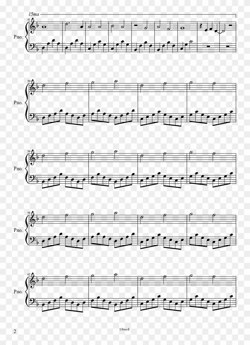 Ezio'sfamily Sheet Music Composed By Jesper Kyd Arranged - Bts Piano Sheets Easy Clipart #4056548