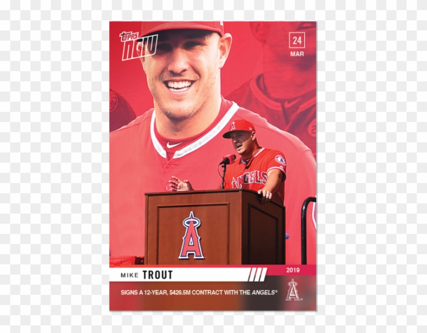 2019 Topps Now 10 Mike Trout Los Angeles Angels [3 - Banner Clipart #4056735