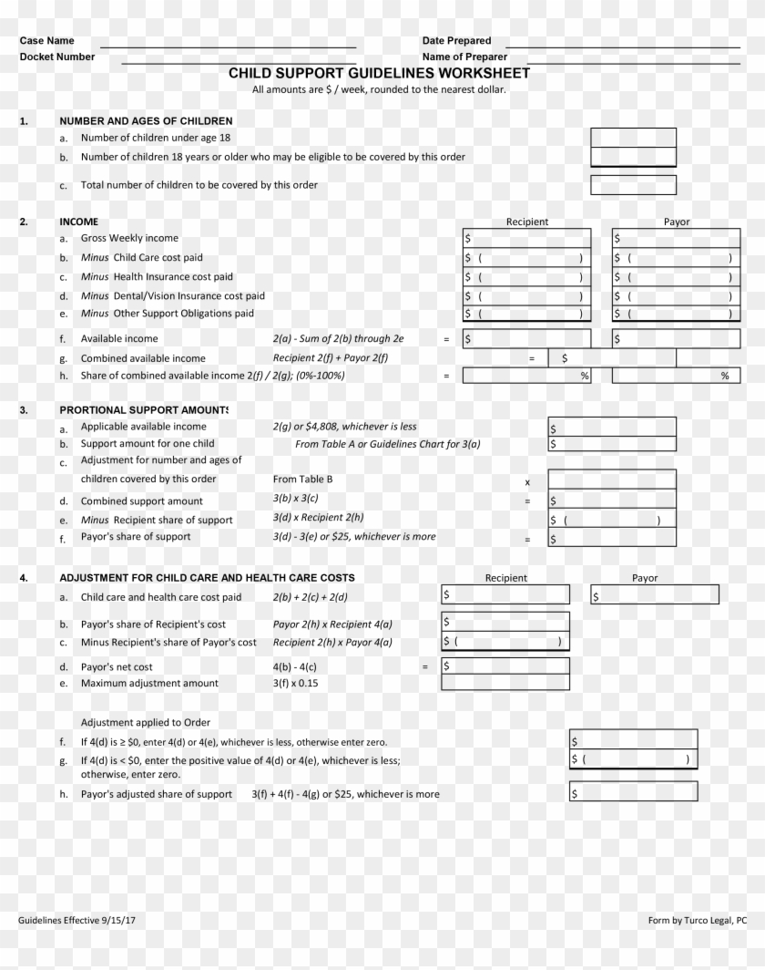 Page1t - Ma Child Support Calculator Clipart