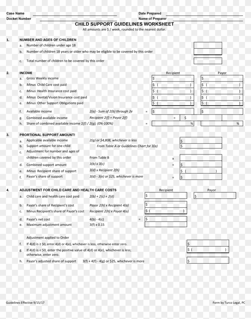 Page1t - Ma Child Support Calculator Clipart #4056772