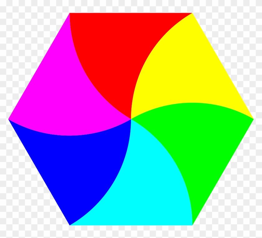 Swirly Hexagon 6 Color Clipart, Vector Clip Art Online, - Hexagon Clipart - Png Download #4057060