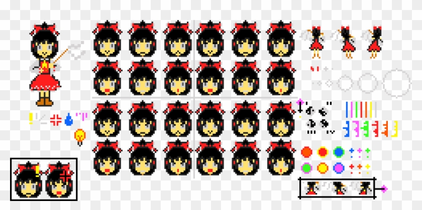 Reimu Sprite 10px - Cartoon Clipart