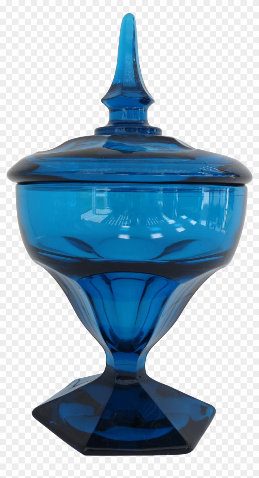 M#century Peacock Blue Candy Jar On Chairish - Lid Clipart #4057276
